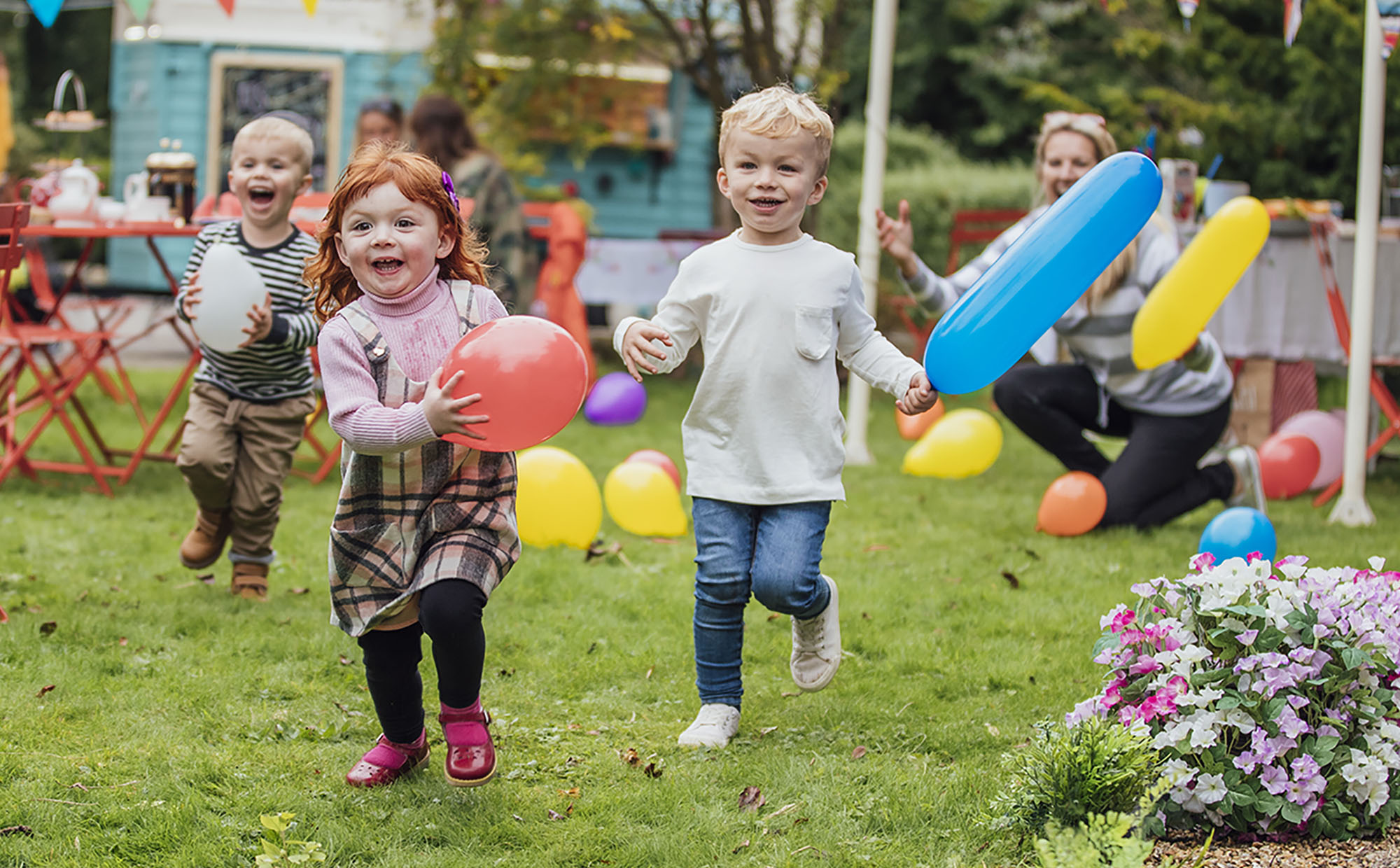 Children playing at an outdoor event